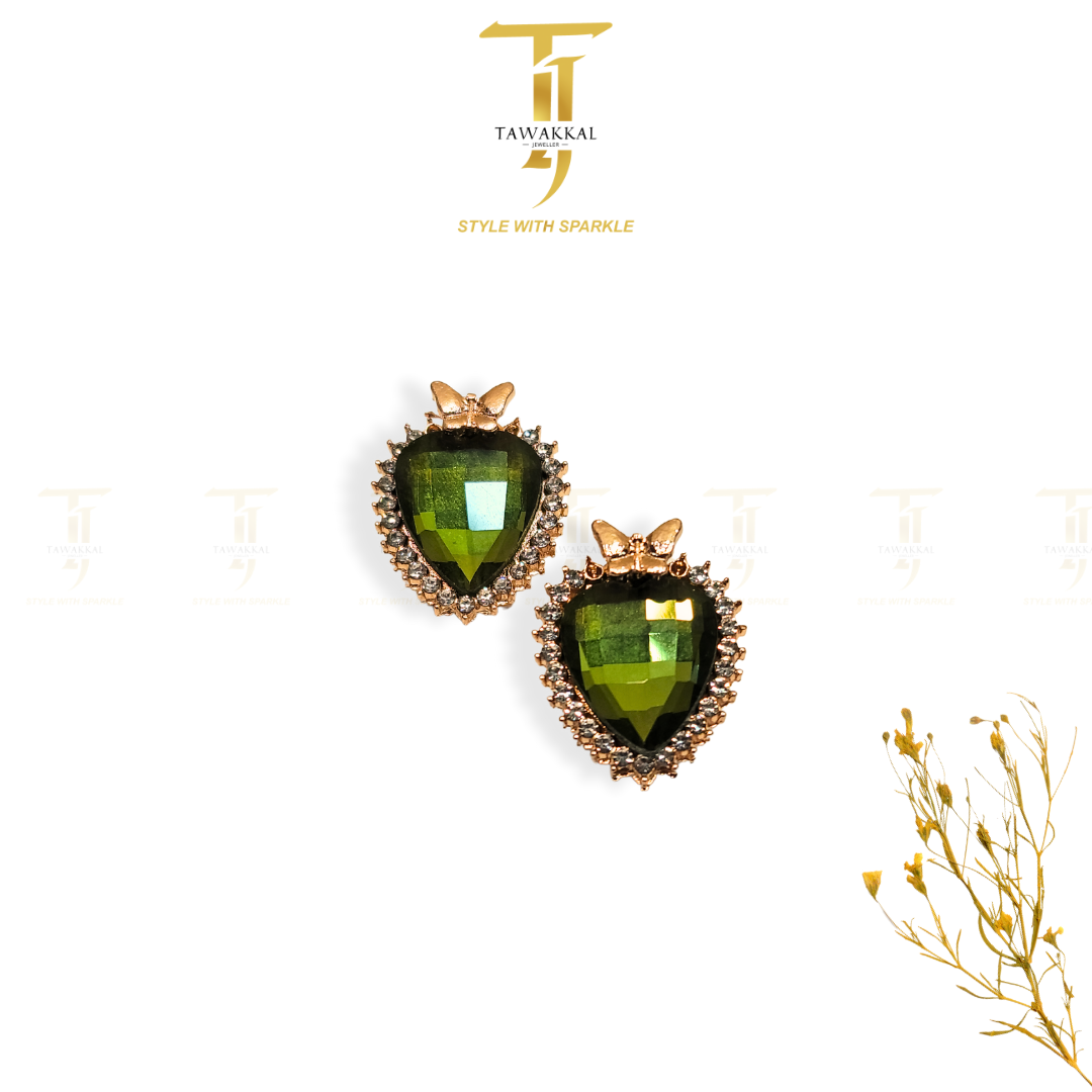 Strawberry Shape Studs - Tawakkal Jewellers