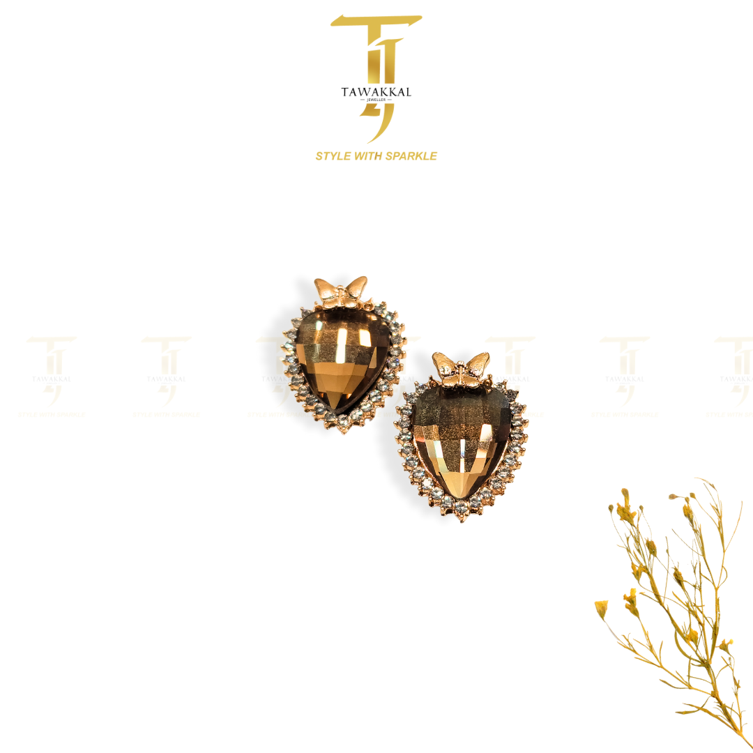 Strawberry Shape Studs - Tawakkal Jewellers
