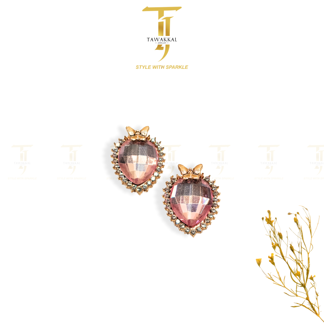 Strawberry Shape Studs - Tawakkal Jewellers