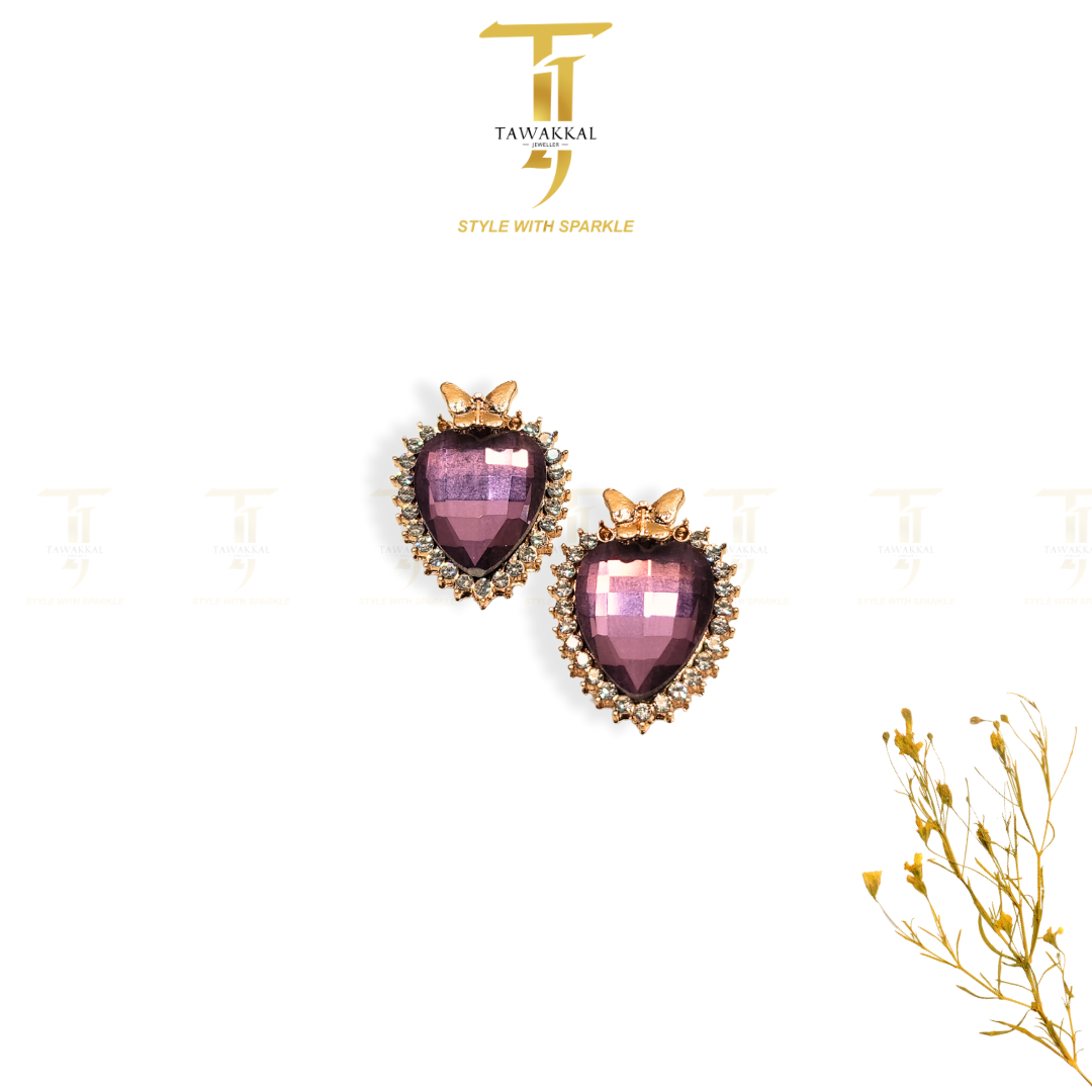 Strawberry Shape Studs - Tawakkal Jewellers