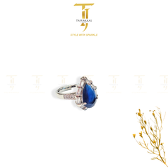 Drop Shape Real Zircon Rings (Adjustable)
