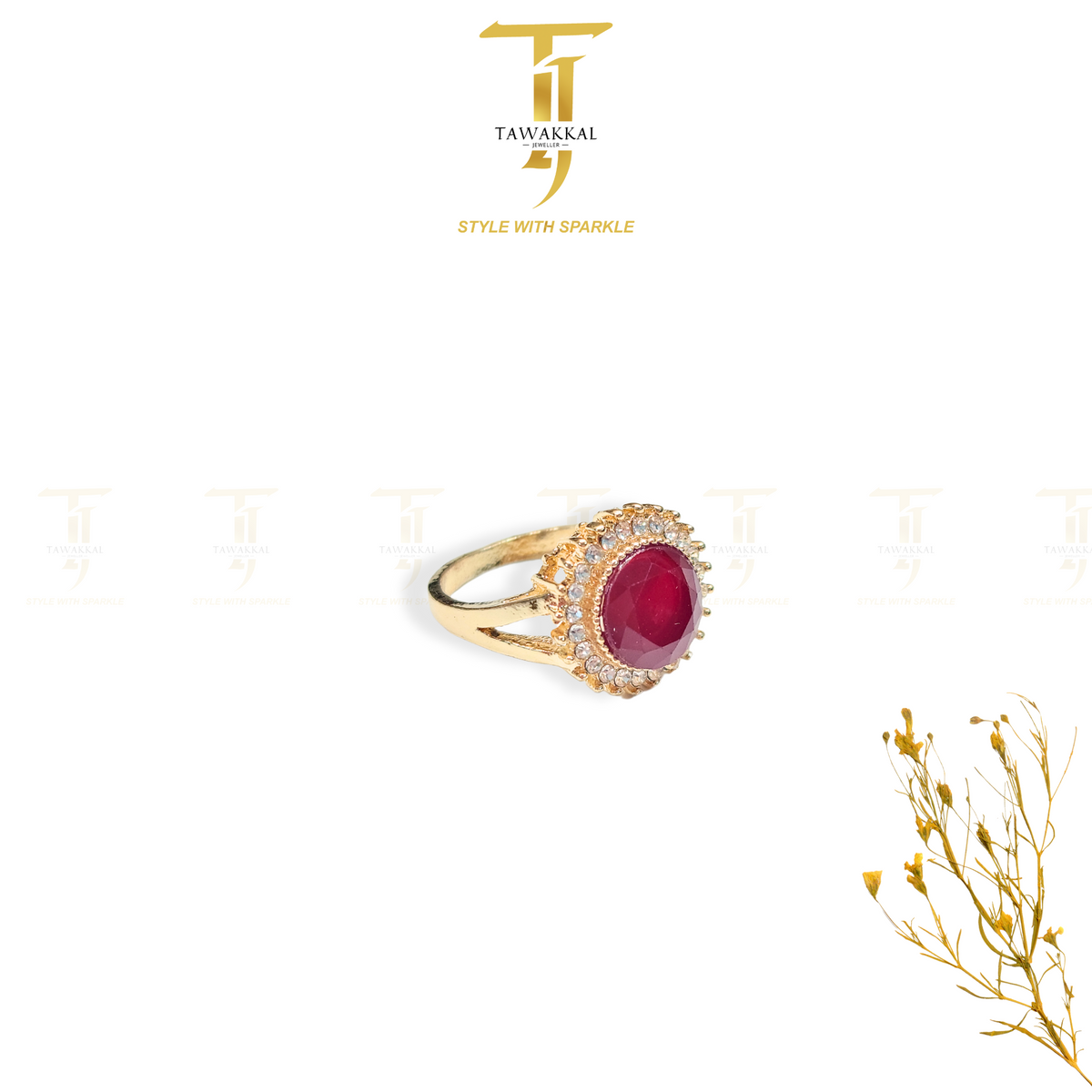 Round Shape Ruby Rings