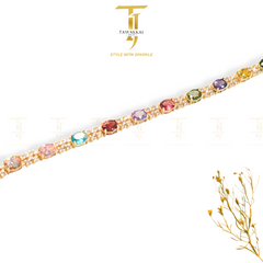 Multicolor Large Zircon Bracelet - Tawakkal Jewellers