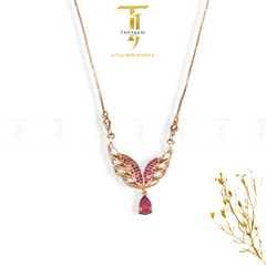 Italian Butterfly Pendant (Ruby) - Tawakkal Jewellers