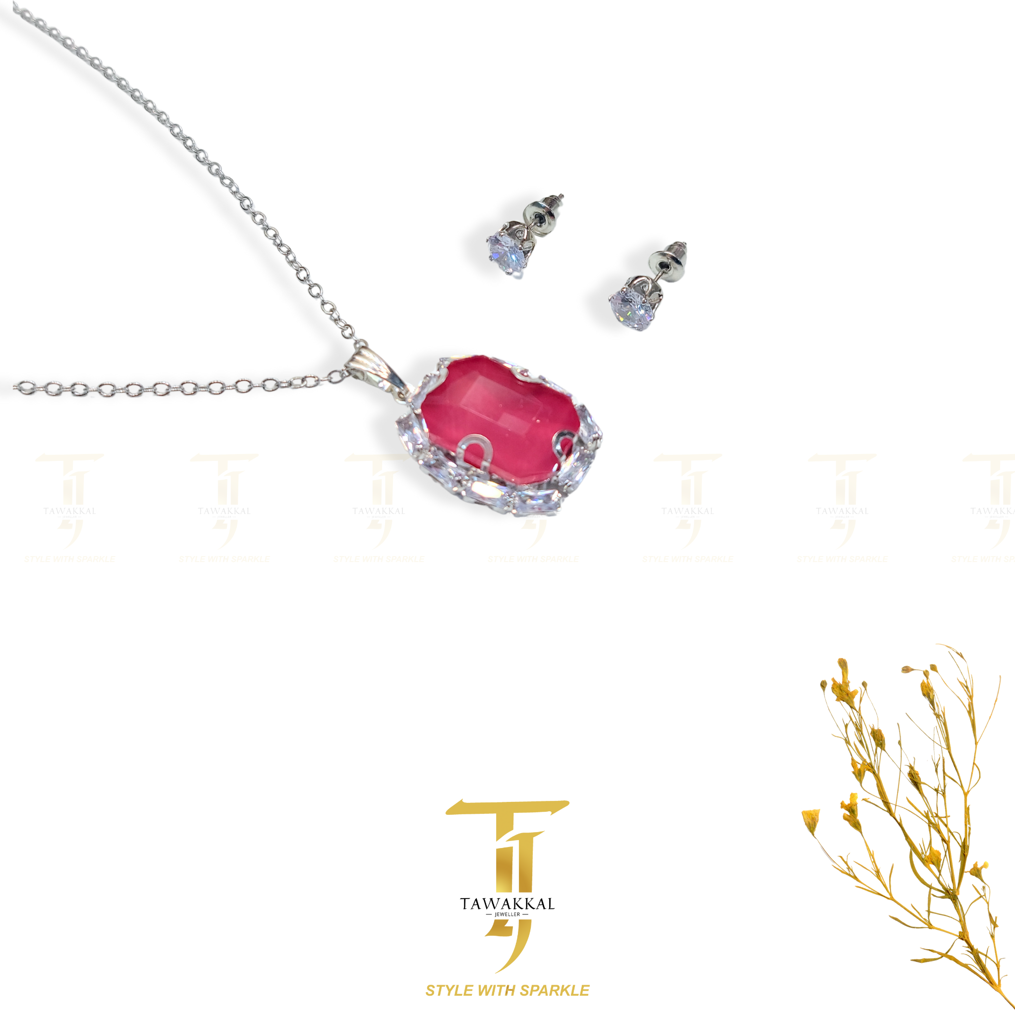 American Dublet Stone Locket Sets