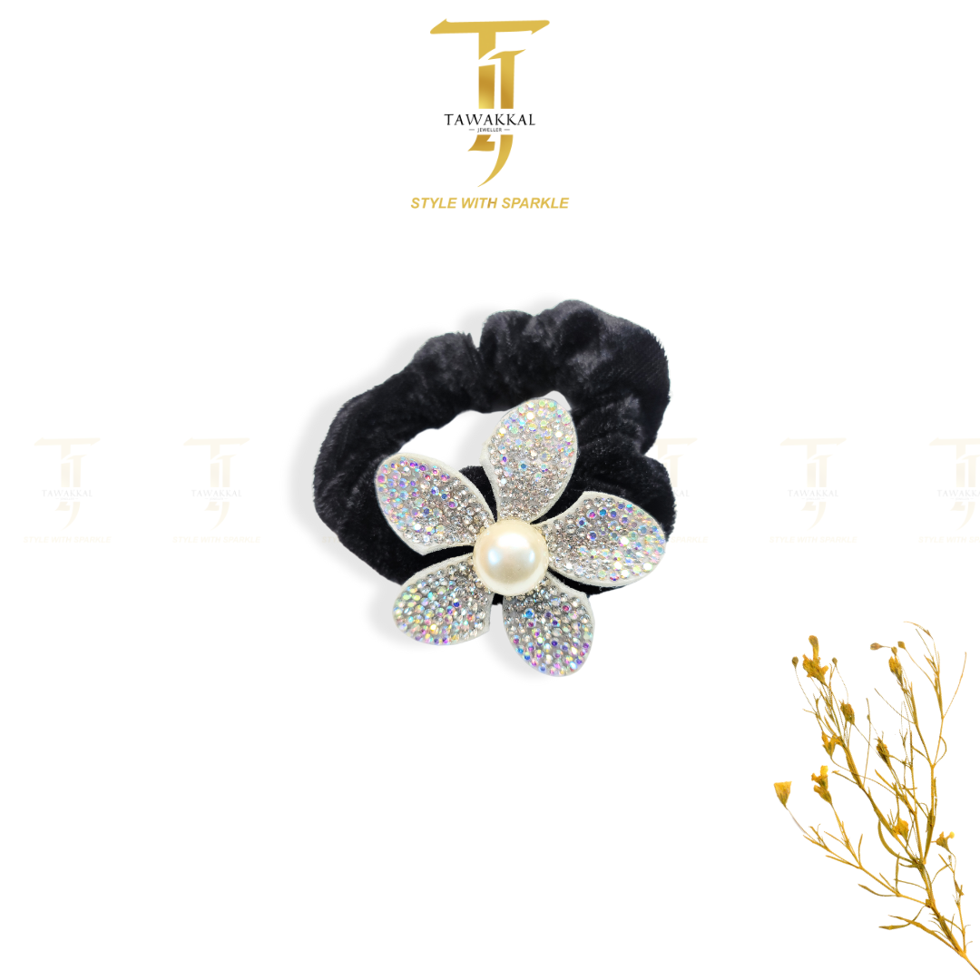 Flora Pearl Pony (Silver) - Tawakkal Jewellers