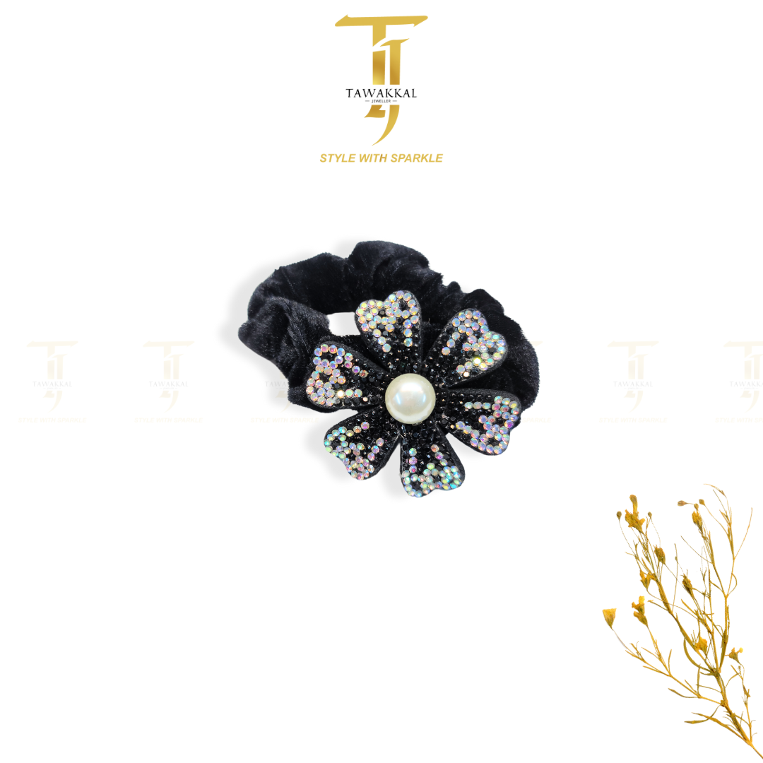 Flora Pearl Pony (Black) - Tawakkal Jewellers