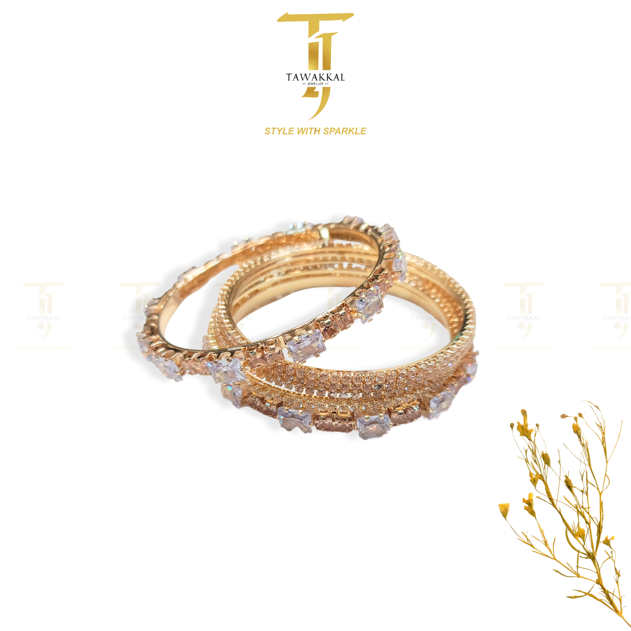 American Cubic Bangles 6 Pcs - Tawakkal Jewellers