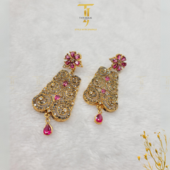 Divine Dazzle Fuchsia Bridal Set(Rose Pink)