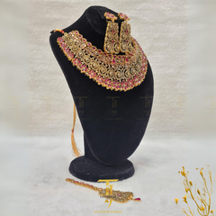 Divine Dazzle Fuchsia Bridal Set(Rose Pink)
