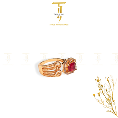 Square Zirconia Italian Rings (Adjustable)